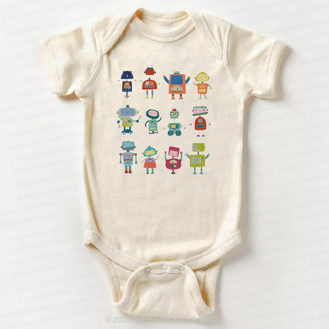 Fun Robot Crew Bodysuit For Baby