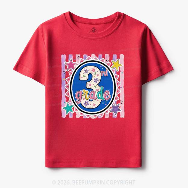 Colorful Grade Star Rainbow Back to School Toddler&Kid's Tees
