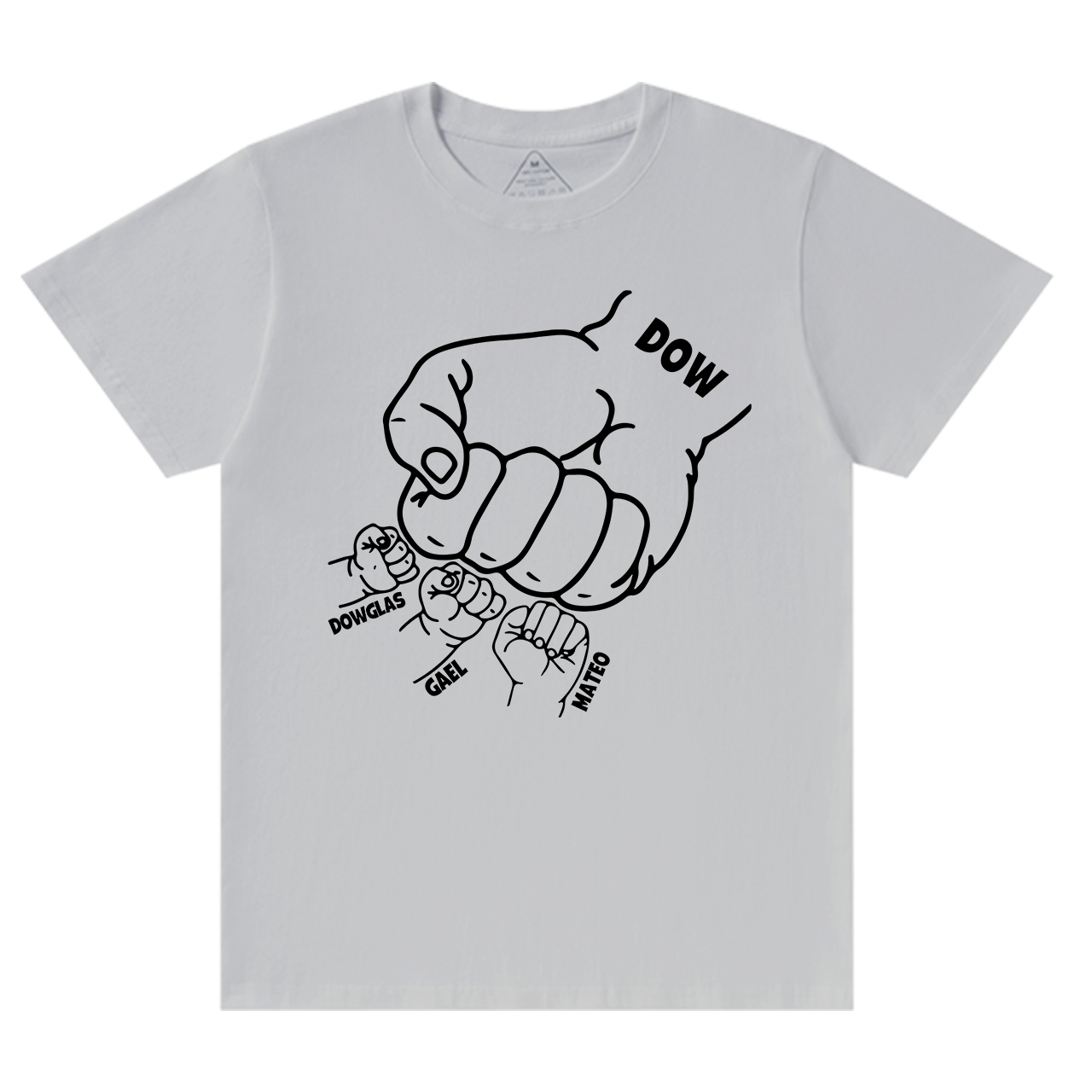 Personalized Dad Raised Fist Hand Dad and me Gift Shirt