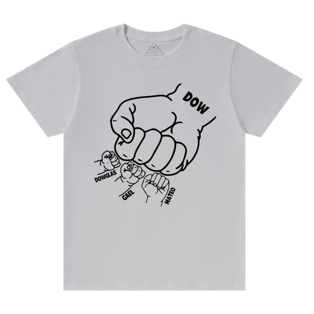 Personalized Dad Raised Fist Hand Dad and me Gift Shirt