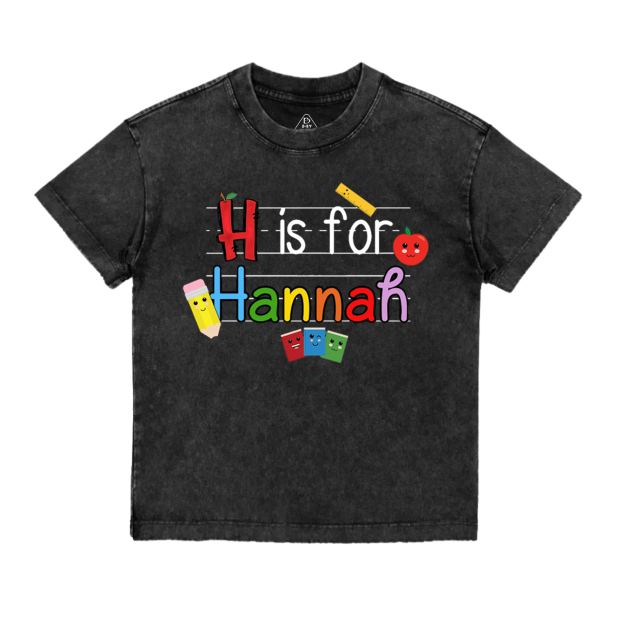 Personalized Kids Name Toddler&Kids Washed Tees