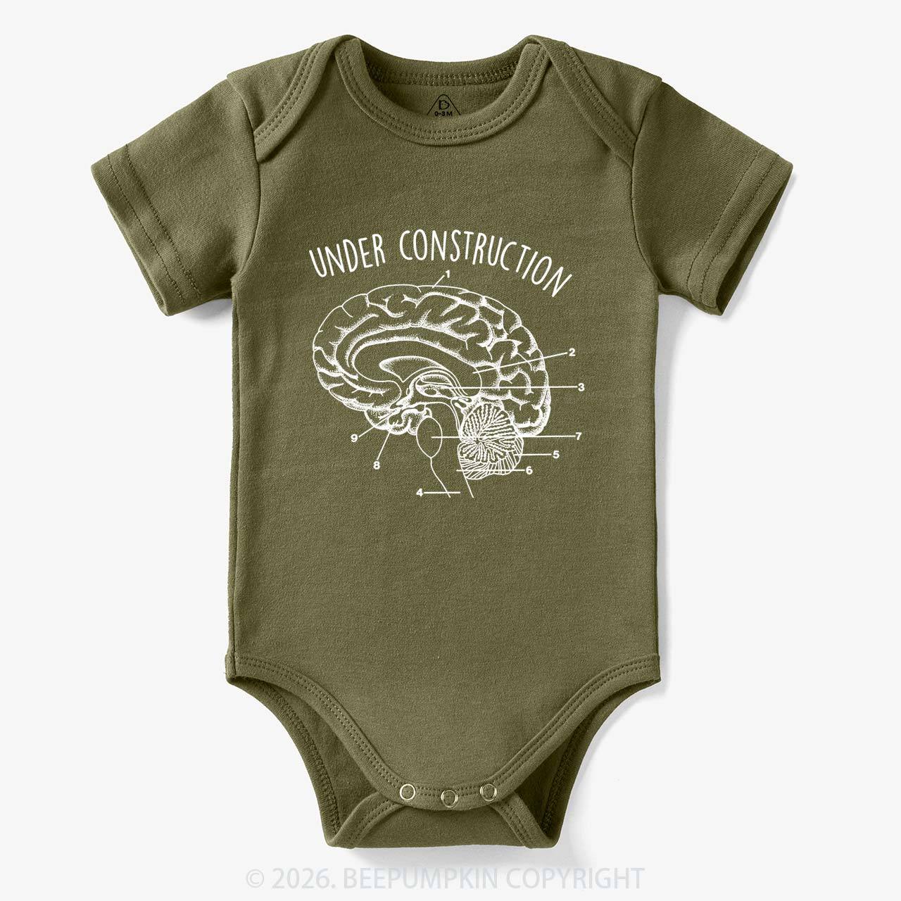 Under Construction Brain Diagram Bodysuit
