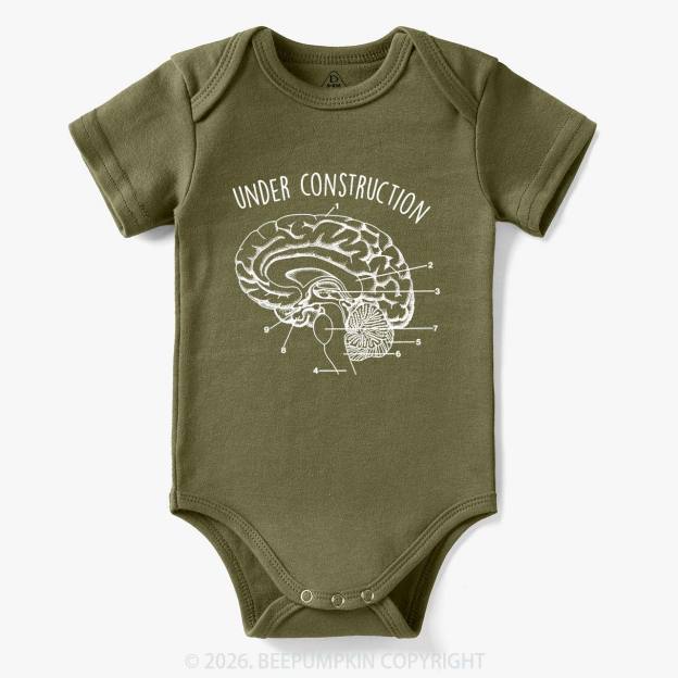 Under Construction Brain Diagram Bodysuit