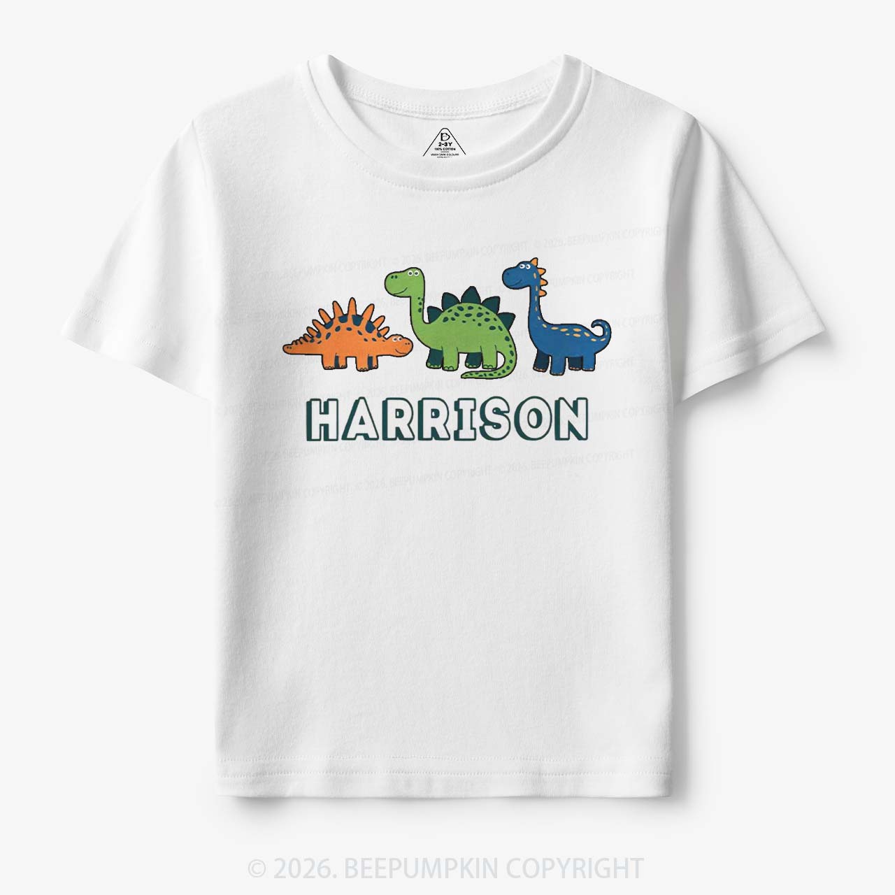Personalized Cute Dinosaur Name Toddler&Kid's Tees