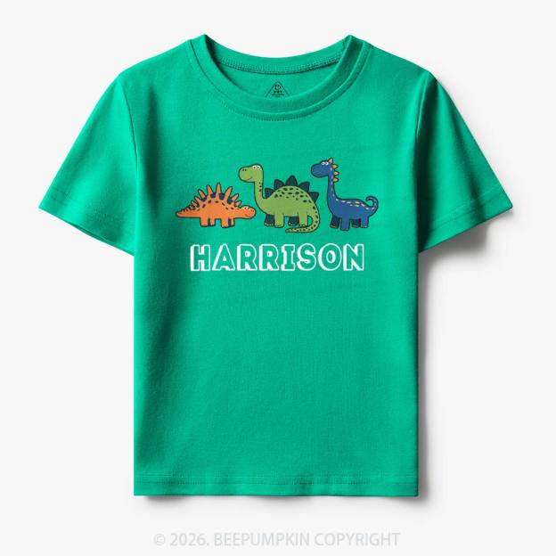 Personalized Cute Dinosaur Name Toddler&Kid's Tees