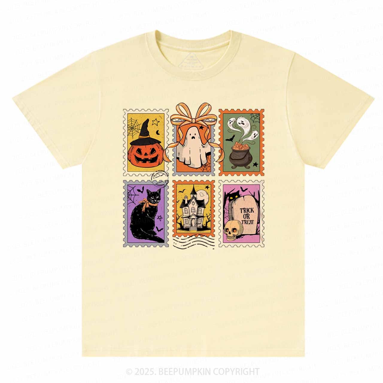 Retro Halloween Cat Ghost T-Shirts Beepumpkin 