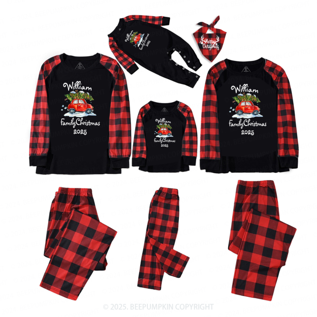 2025 Personalized Christmas Truck Family Matching Pajamas