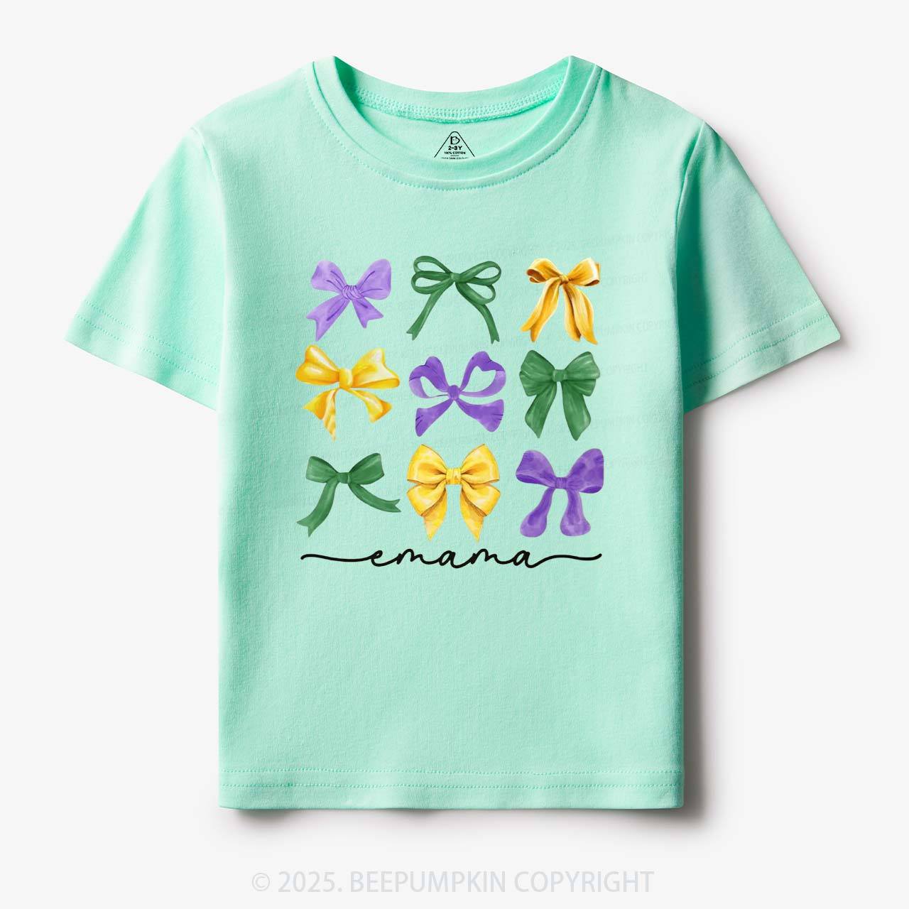 Personalized Carnival Bow Name Toddler&Kid's Tees Beepumpkin