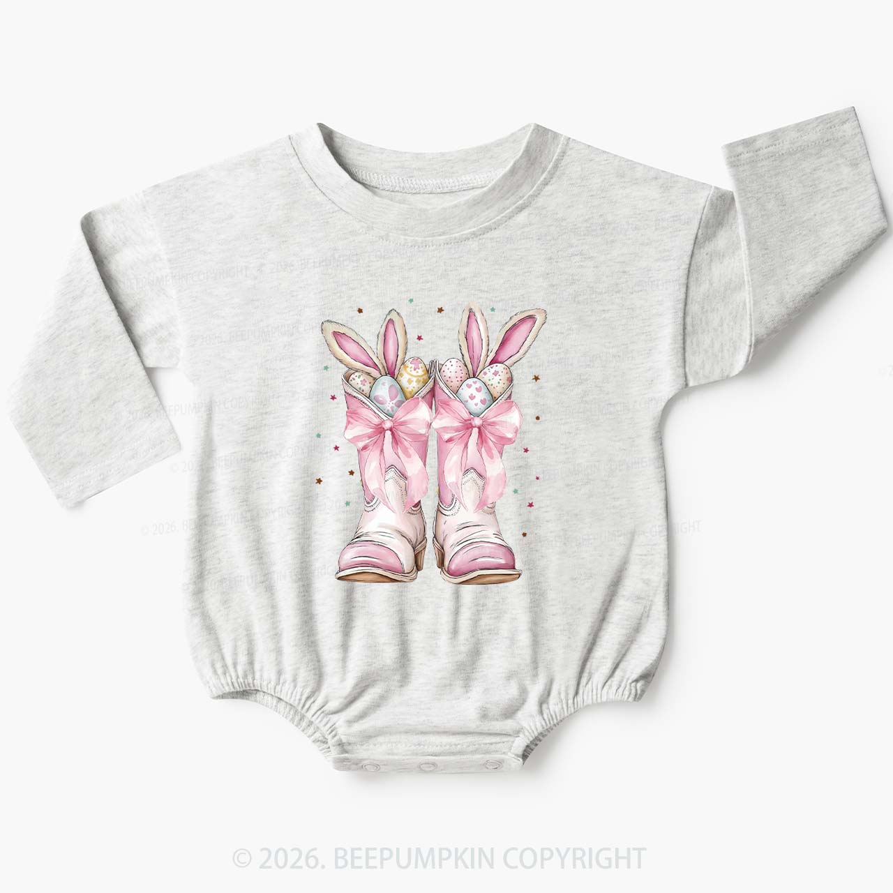 Howdy Easter Bunny Baby Bubble Romper