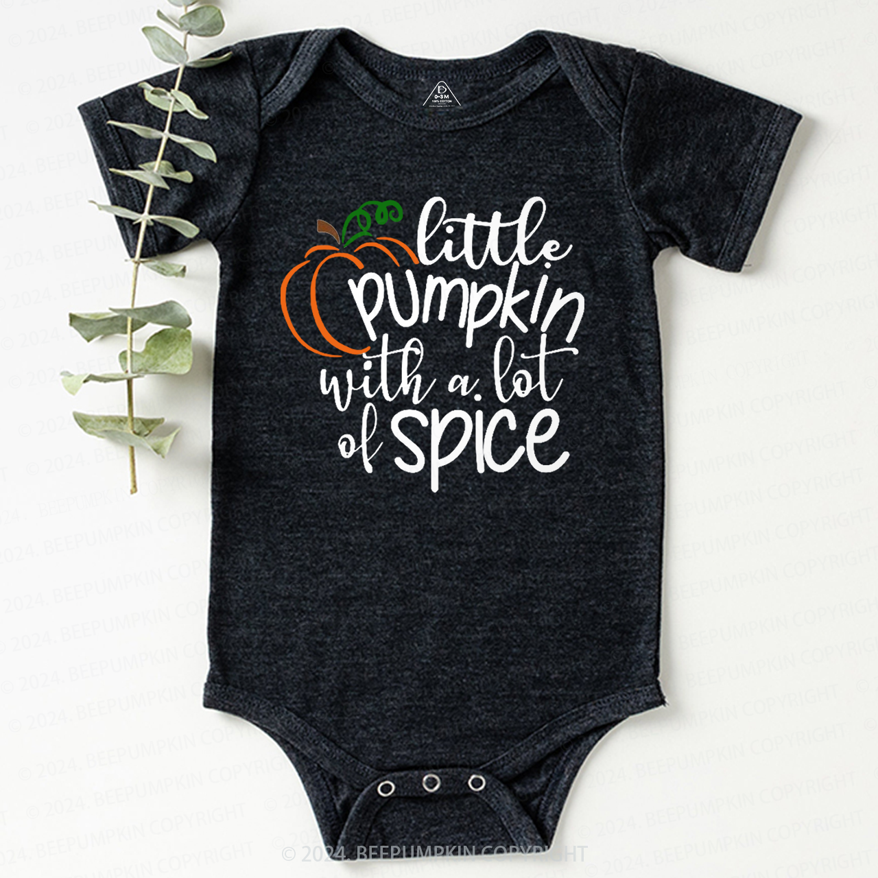 Little Pumpkin With A Lot Of Spice Baby Bodysuits 