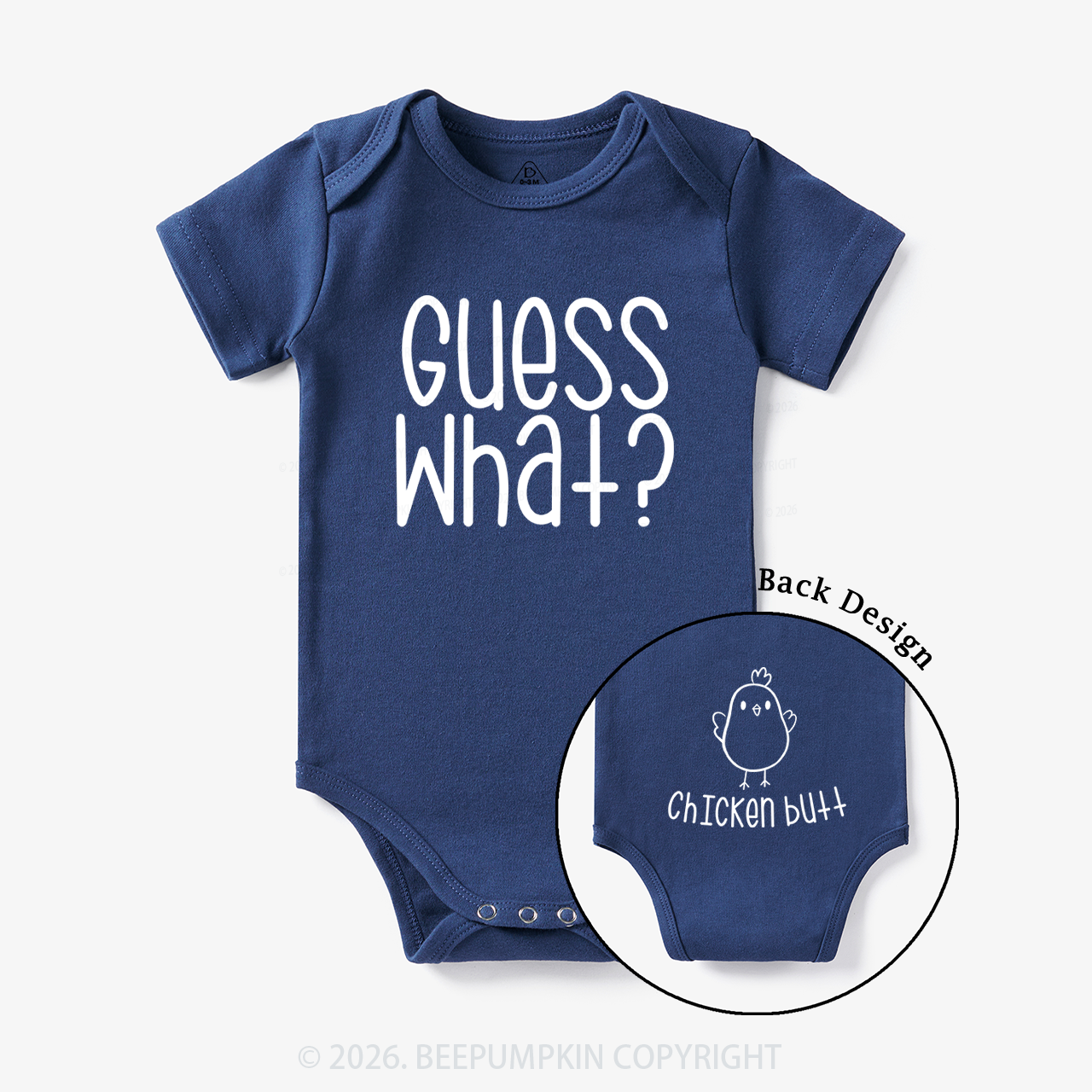 Guess What Chicken Butt Funny Farm Bodysuit