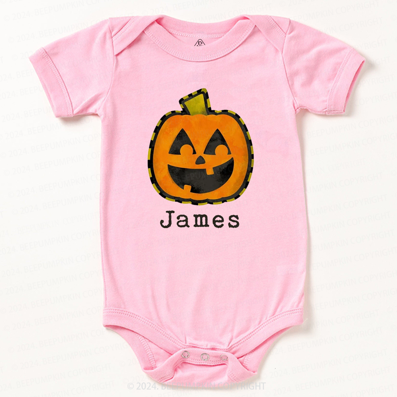 Personalized Halloween Fall Pumpkin Baby Bodysuits 