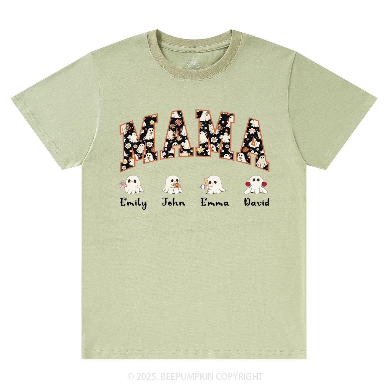 Personalized Ghost Mom Halloween T-Shirts Beepumpkin