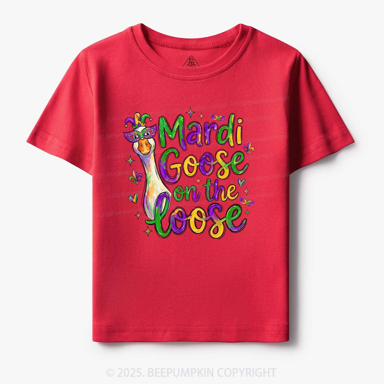 Mardi Gras Goose Toddler&Kid's Tees Beepumpkin