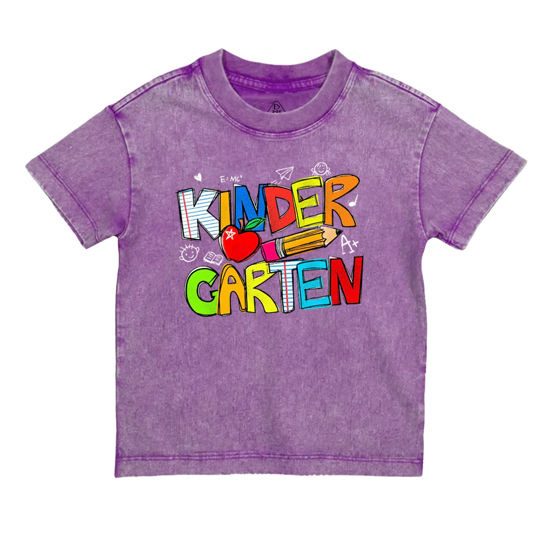 Personalized Crayon Graffiti Grade Toddler&Kids Washed Tees