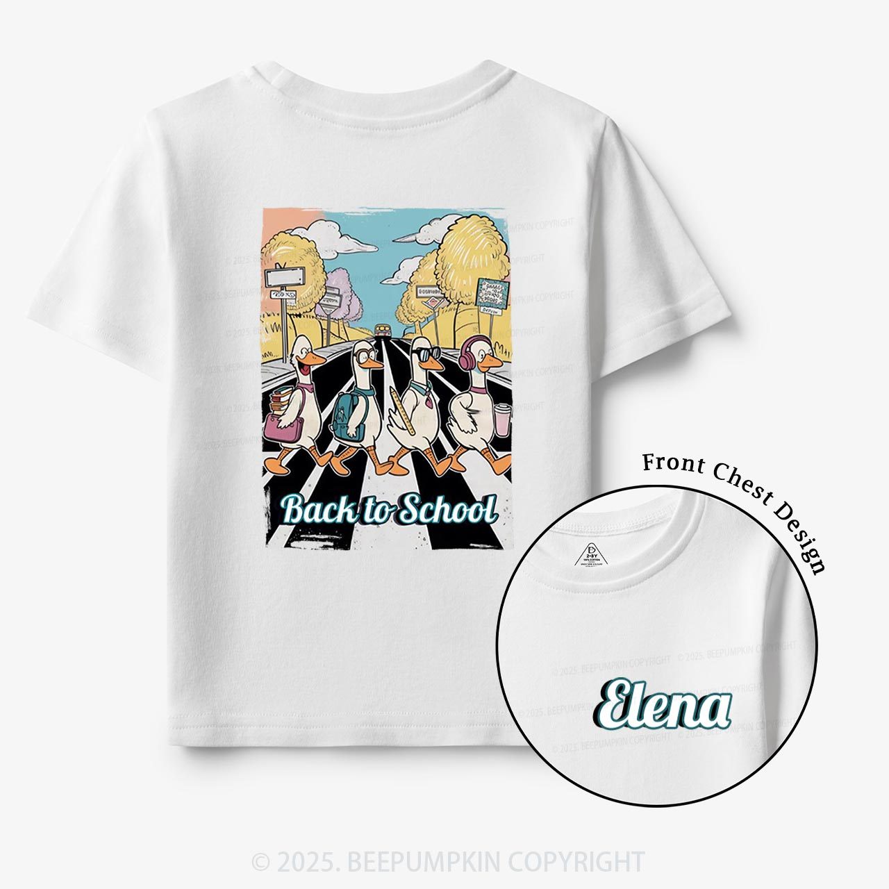 Personalized Silly Goose Back To School Toddler&Kid's Tees Beepumpkin