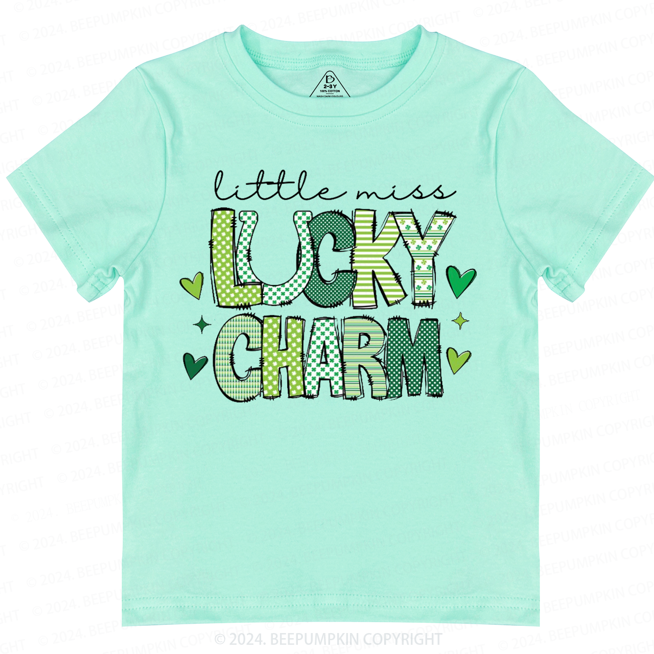 Little Miss Lucky Charm St. Patrick's Day Toddler&Kids Tees Beepumpkin
