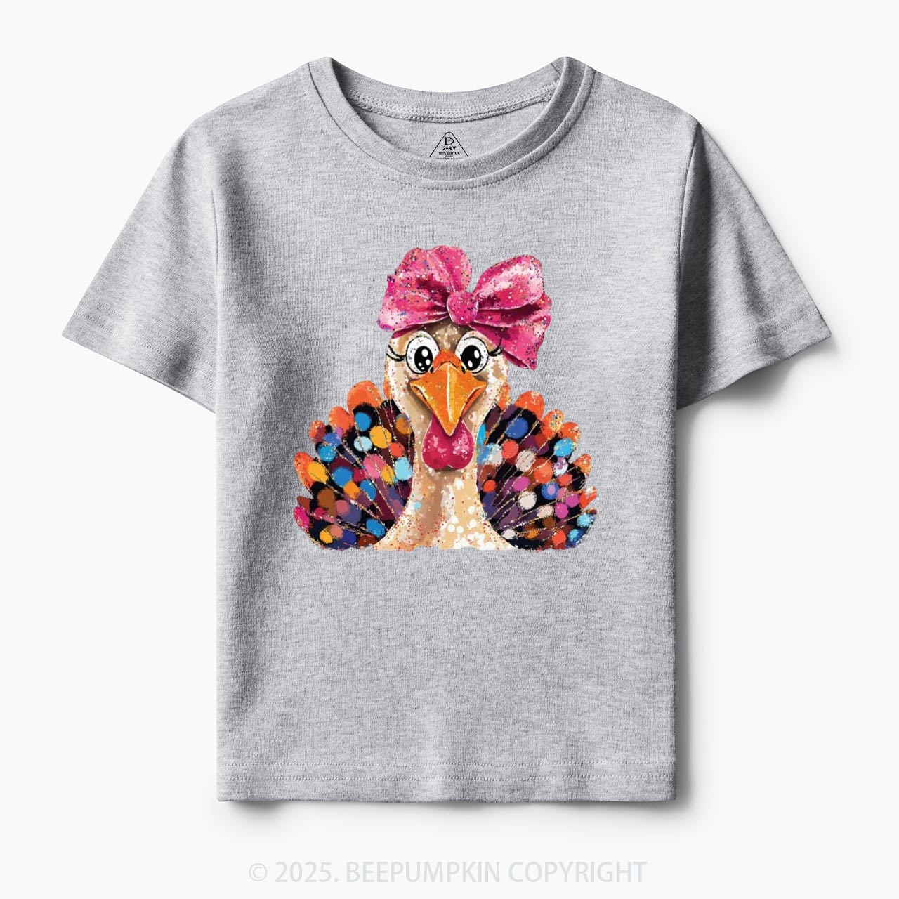 Turkey At The Table Thanksgiving Toddler&Kid's Tees Beepumpkin