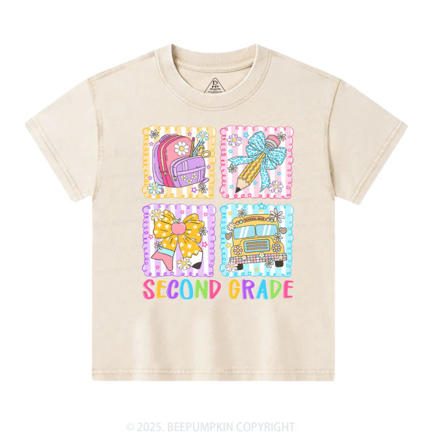 Learning Squares Toddler&Kids Washed Tees