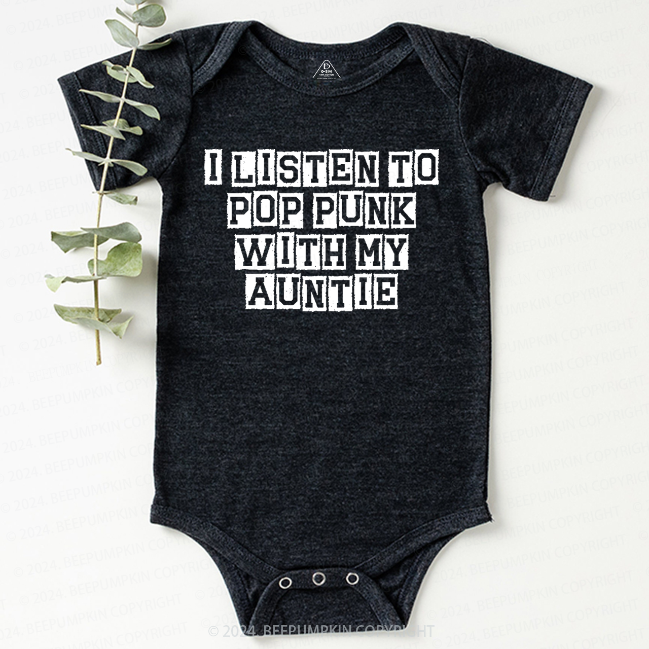 I Listen to Pop Punk With My Auntie Baby Bodysuit 8 