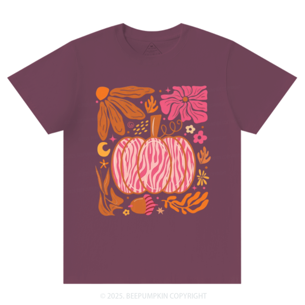Leopard Pink Pumpkin Fall T-Shirts Beepumpkin 