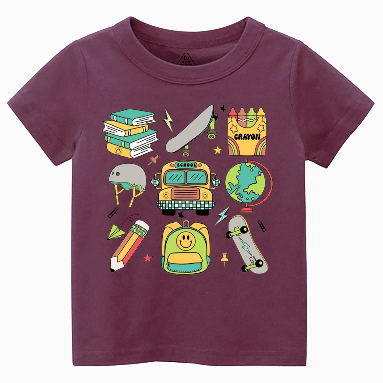 Boys Retro Back To School Toddler&Kid's Tees Beepumpkin 