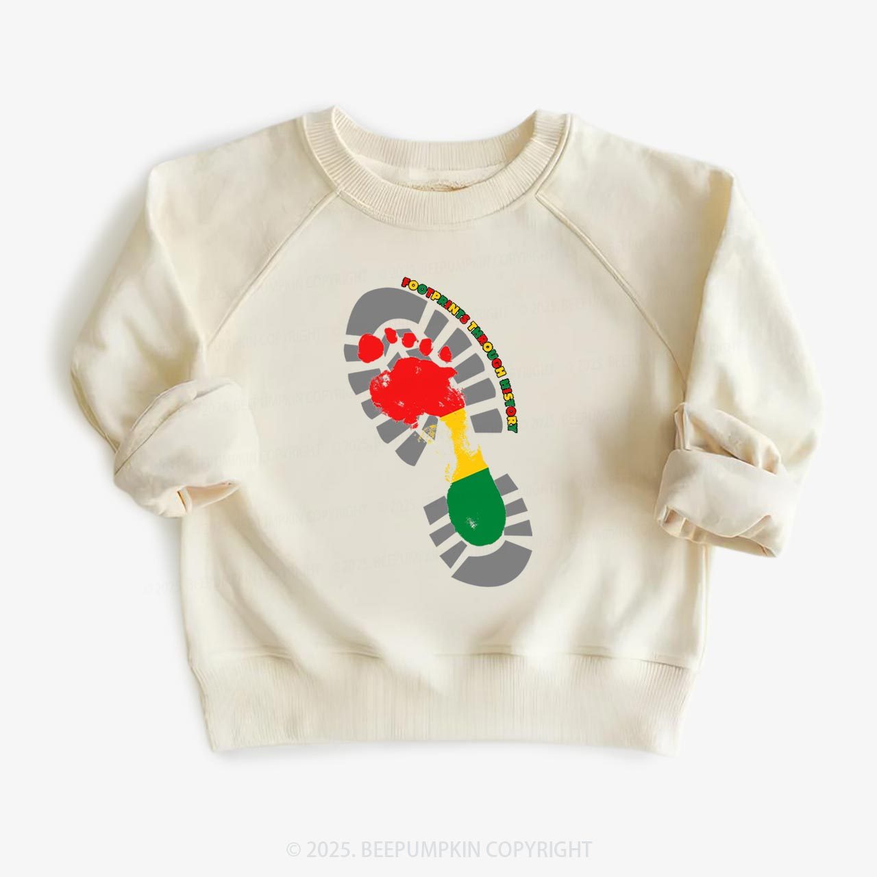 Black History Month Footprint Kid's Sweatshirt
