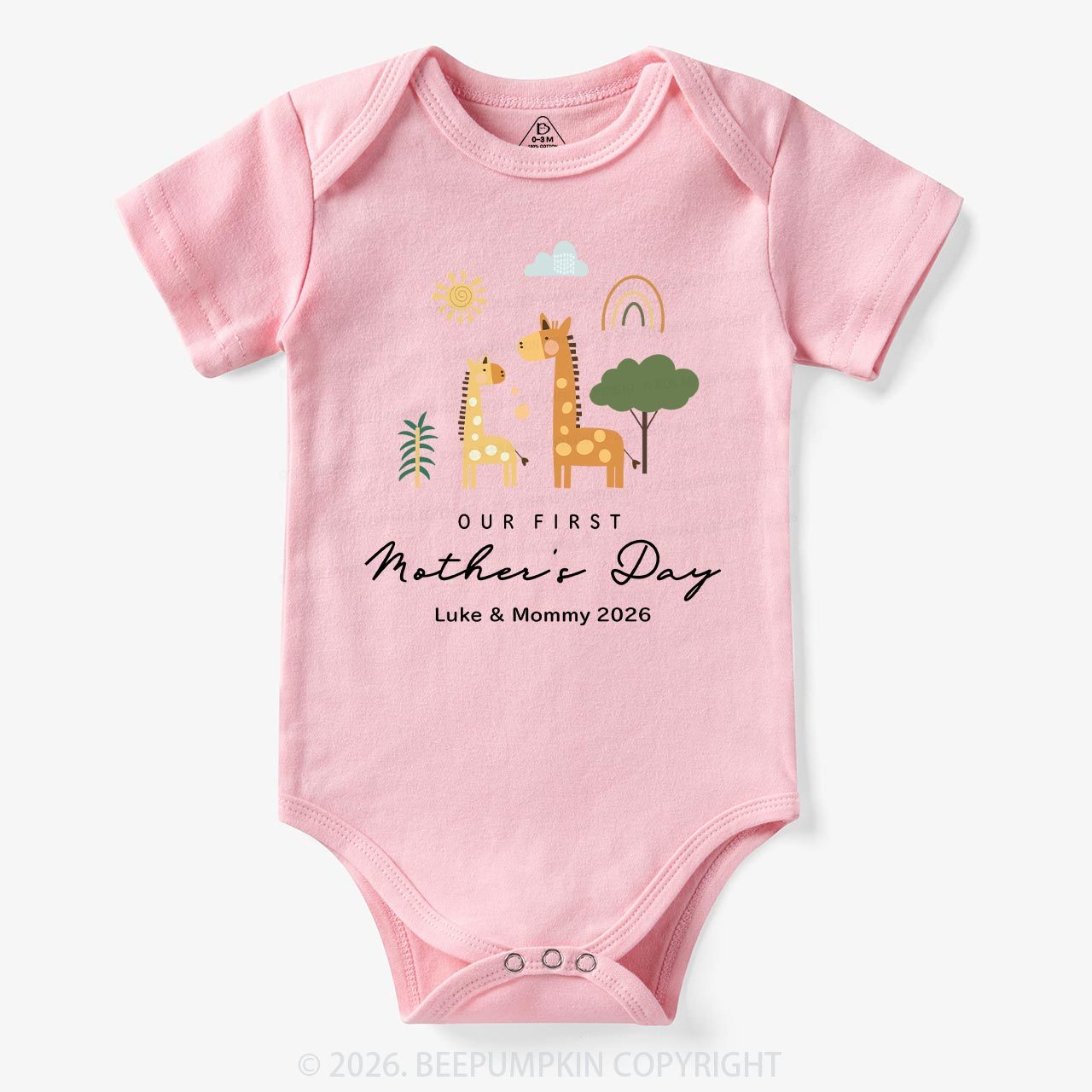 Personalized First Mother's Day Bodysuit Beepumpkin
