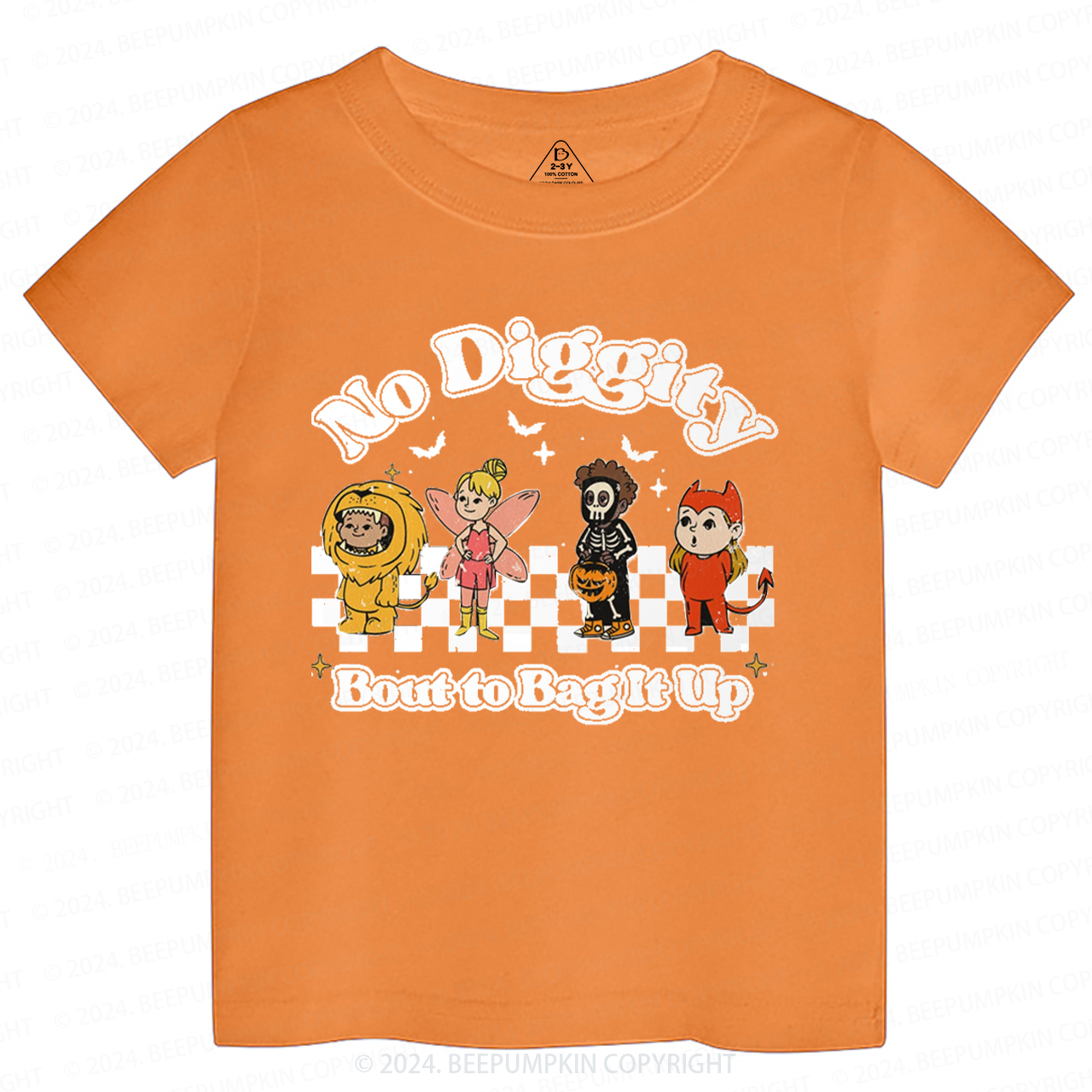 Halloween No Diggity Bout to Bag It Up Toddler&Kids Tees 
