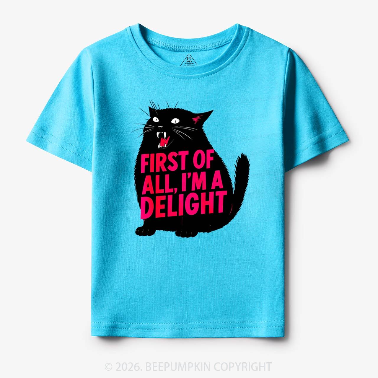 First of All I'm a Delight Black Cat Toddler&Kid's Tees
