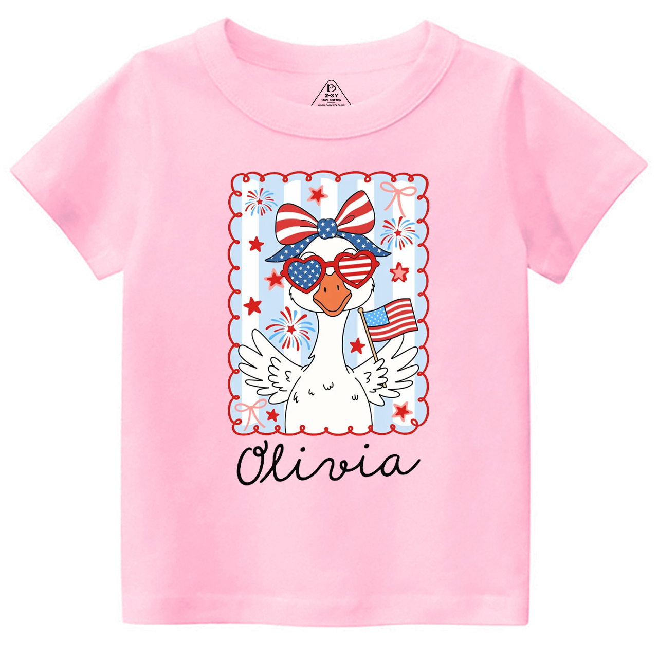 Personalized 4th Of July Goose Toddler&Kid's Tees Beepumpkin 