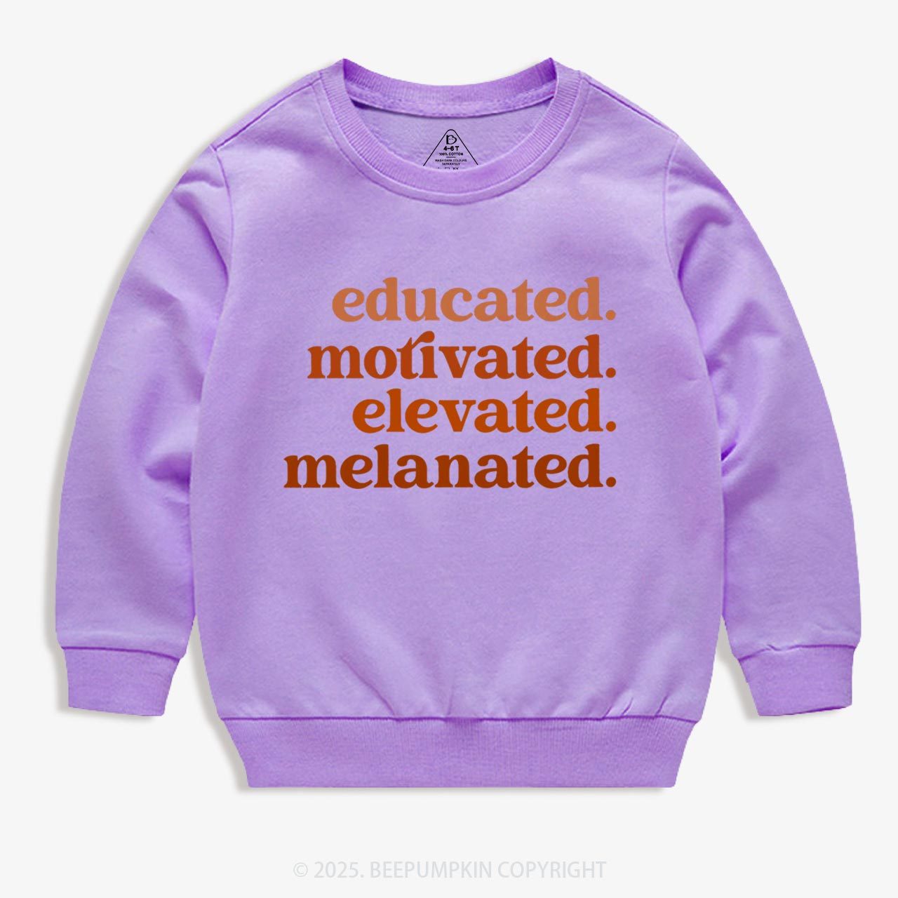 Educated Motivated Melanated  Kid's Sweatshirt