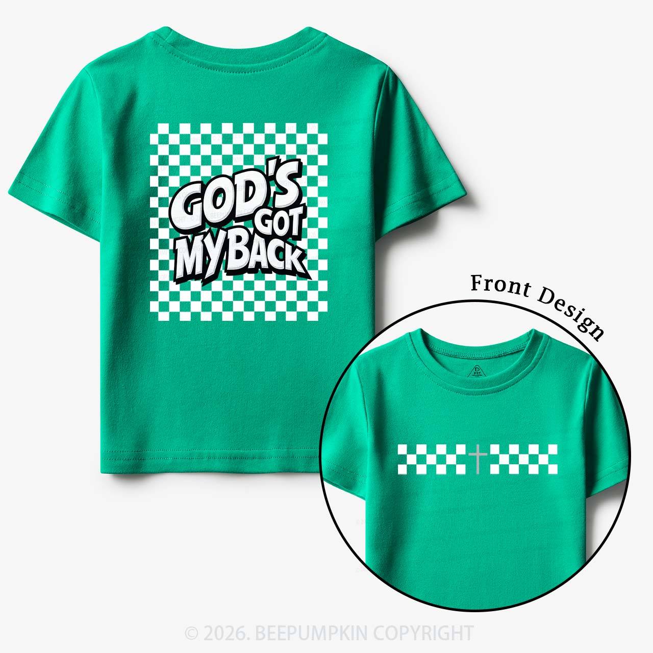 God's Got My Back Christian Toddler&Kid's Tees