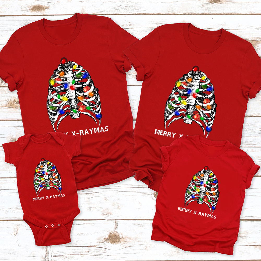 Merry X-Raymas Christmas Family Matching Shirt