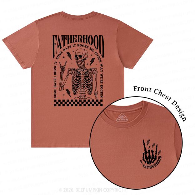 Fatherhood Funny Skeleton Retro T-Shirts
