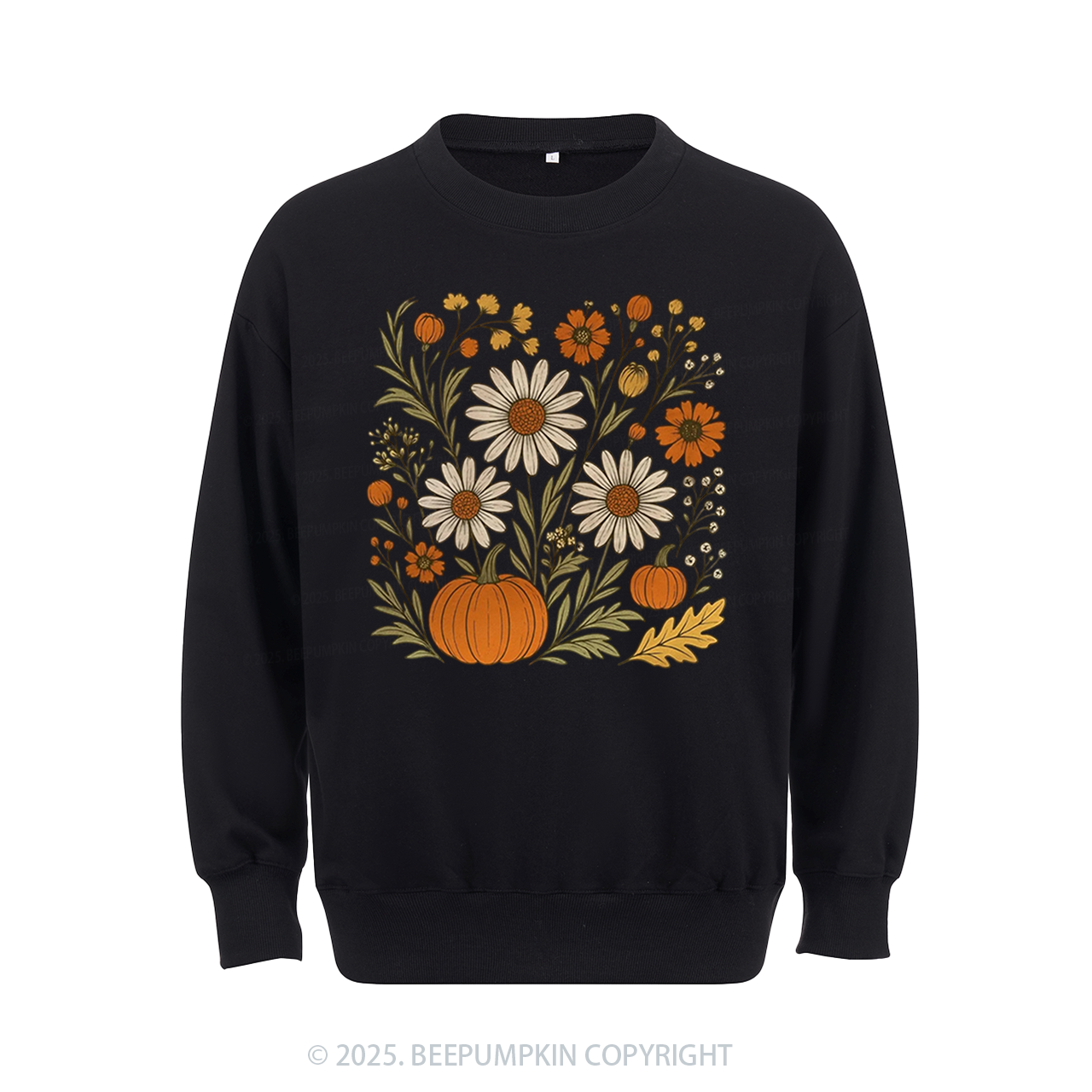 Boho Floral Fall Sweatshirt Beepumpkin