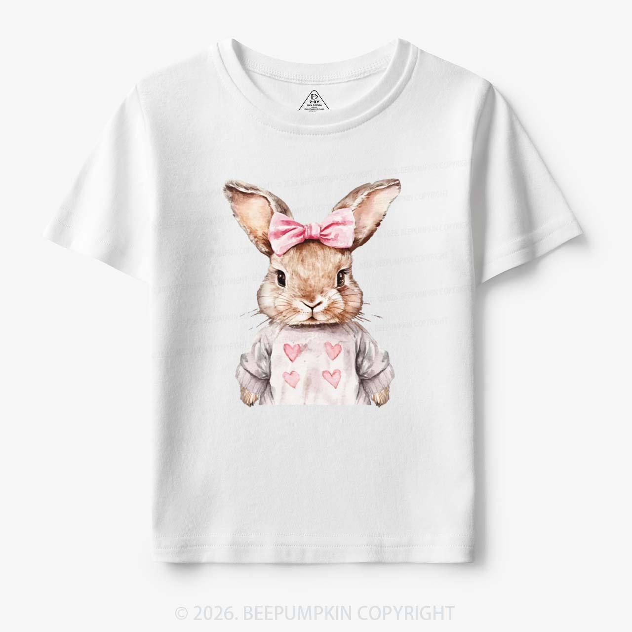 Sweet Bow Bunny Easter Toddler&Kid's Tees
