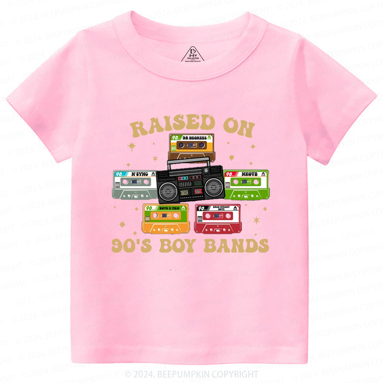 Raised On 90's Music Band Toddler&Kids Tees 8