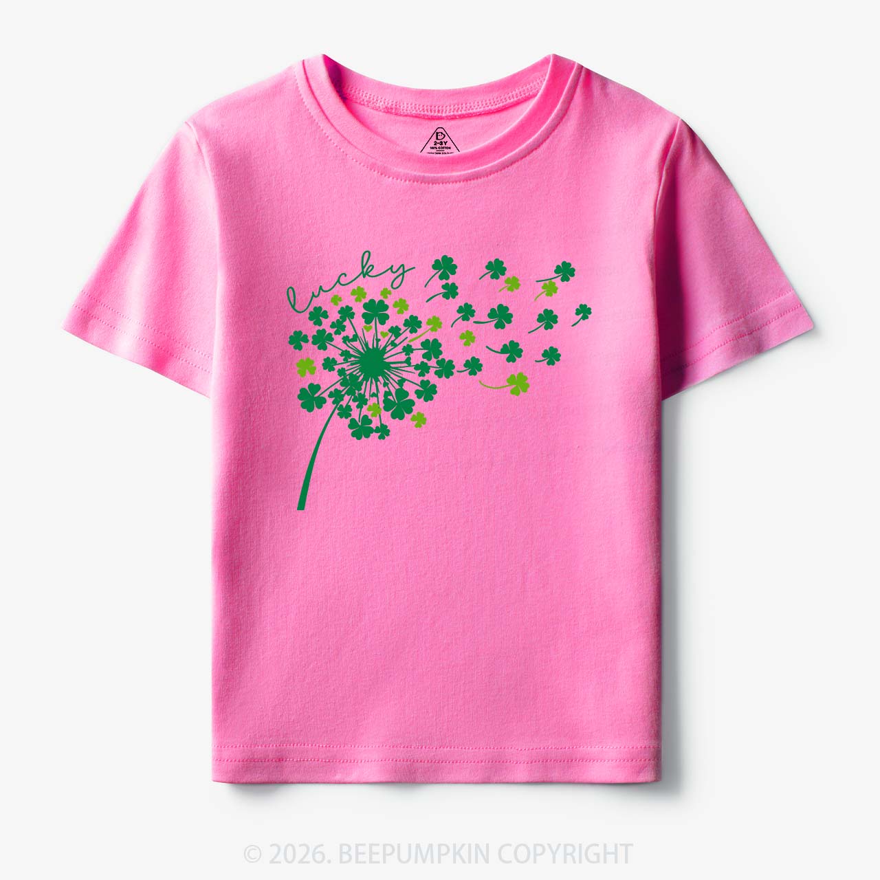 Dandelion Shamrock St. Patrick's Day Toddler&Kid's Tees Beepumpkin