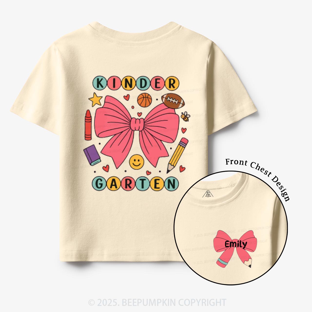 Personalized Coquette Kindergarten Toddler&Kid's Tees Beepumpkin