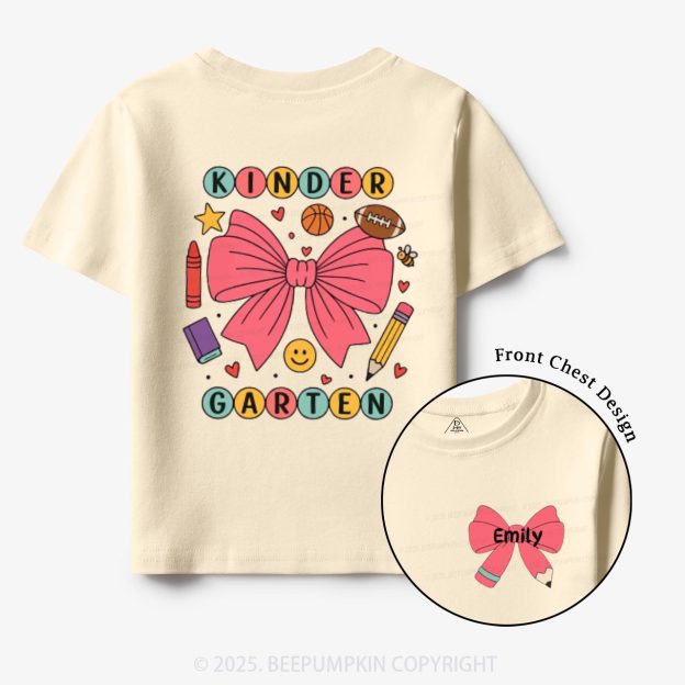 Personalized Coquette Kindergarten Toddler&Kid's Tees Beepumpkin