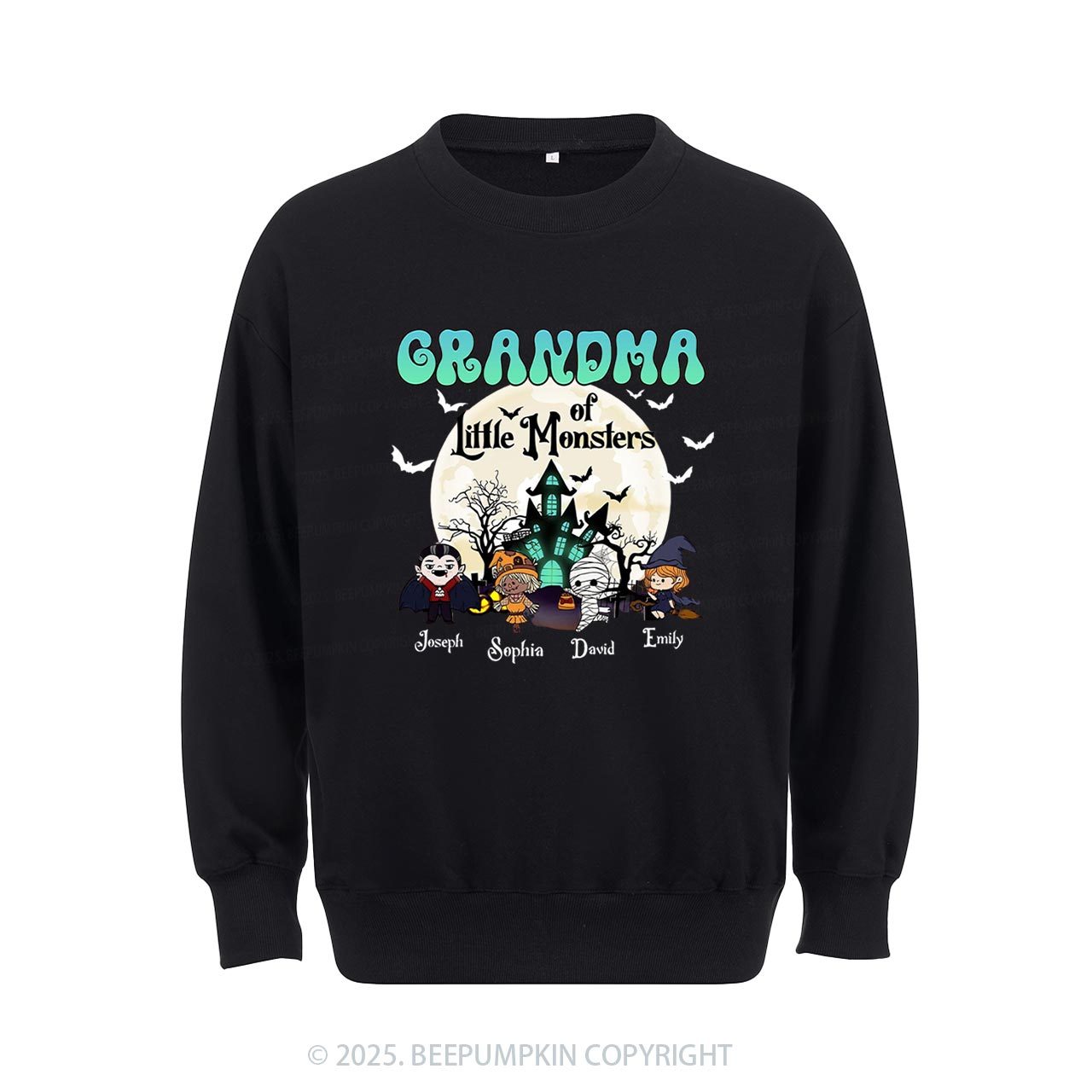 Personalized Grandma Halloween Sweatshirt Beepumpkin