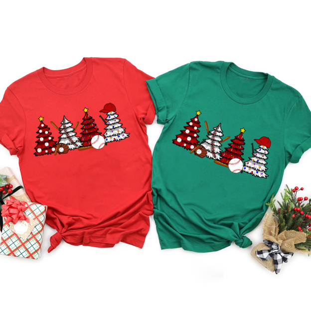 Christmas Baseball Family Matching Shirt