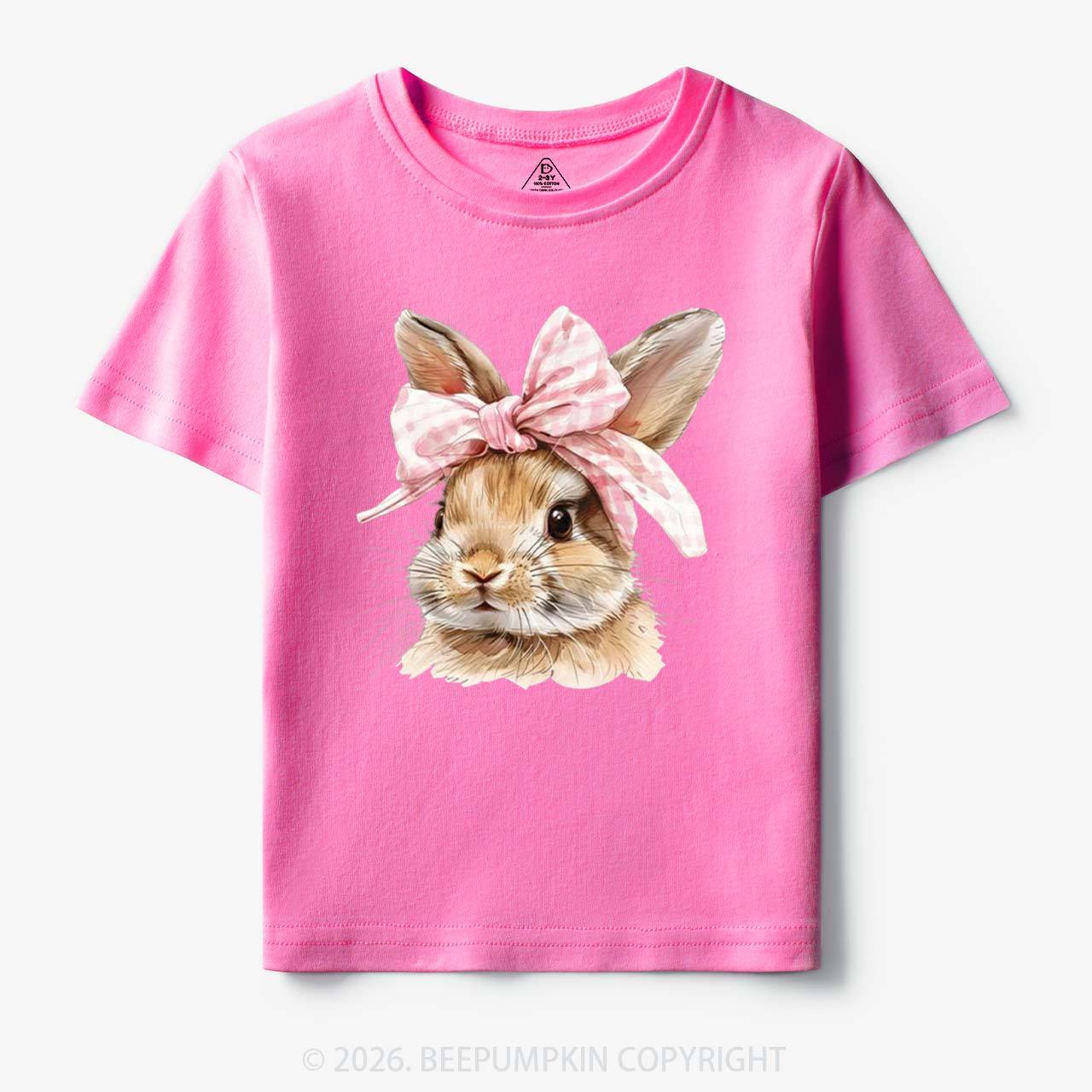 Cute Bunny with Bow Easter Toddler&Kid's Tees