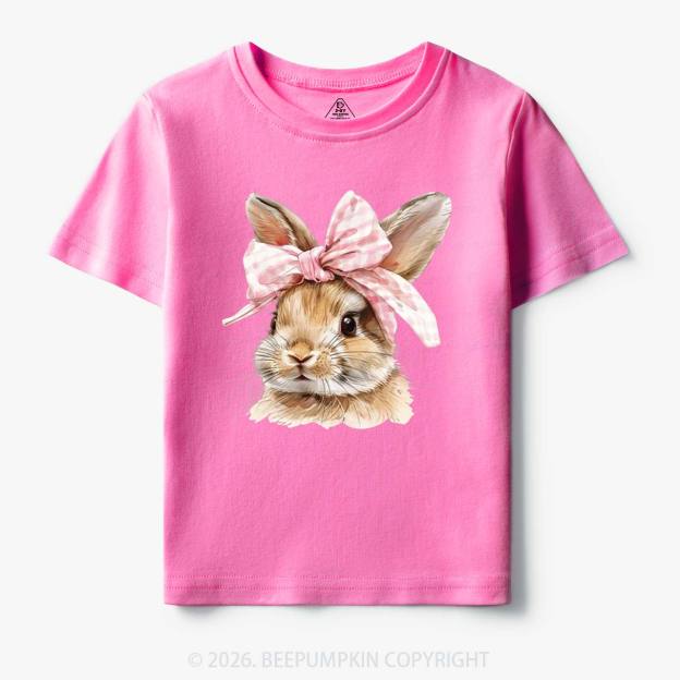 Cute Bunny with Bow Easter Toddler&Kid's Tees