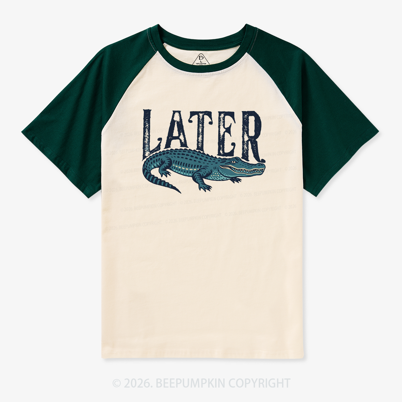 Later Gator Funny Retro Raglan T-Shirt