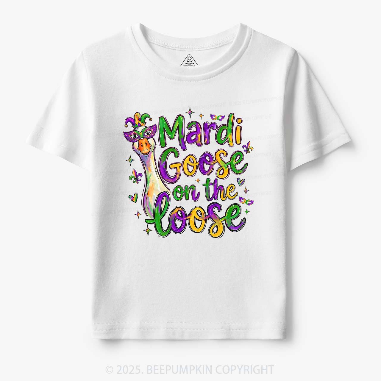 Mardi Gras Goose Toddler&Kid's Tees Beepumpkin