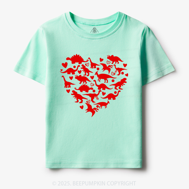 Dinosaur With Heart Toddler&Kid's Tees Beepumpkin