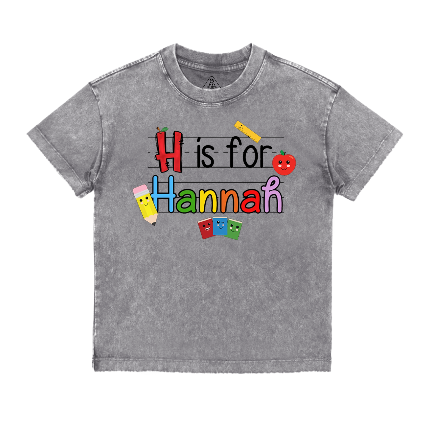 Personalized Kids Name Toddler&Kids Washed Tees