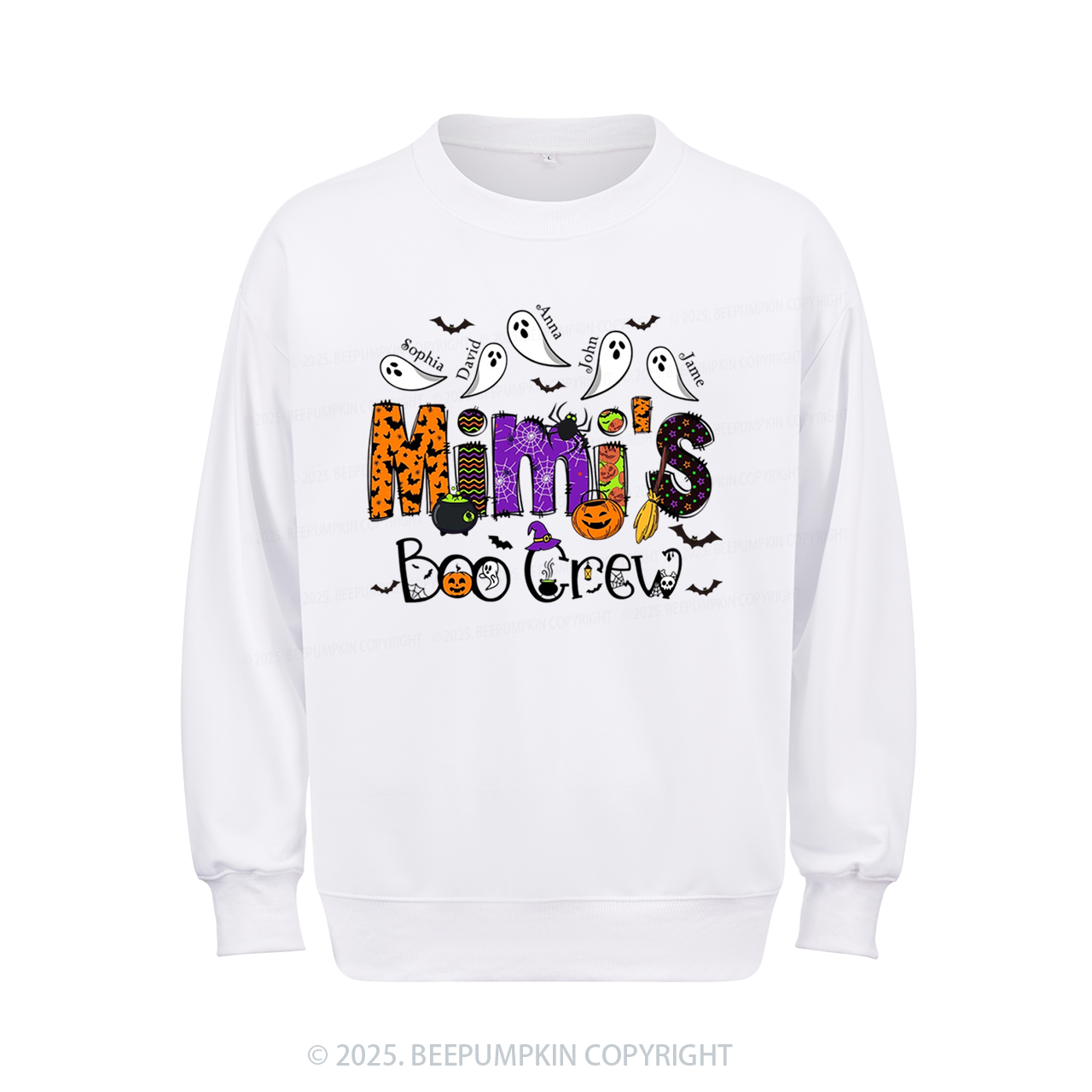 Personalized Mimi's Boo Crew Sweatshirt Beepumpkin